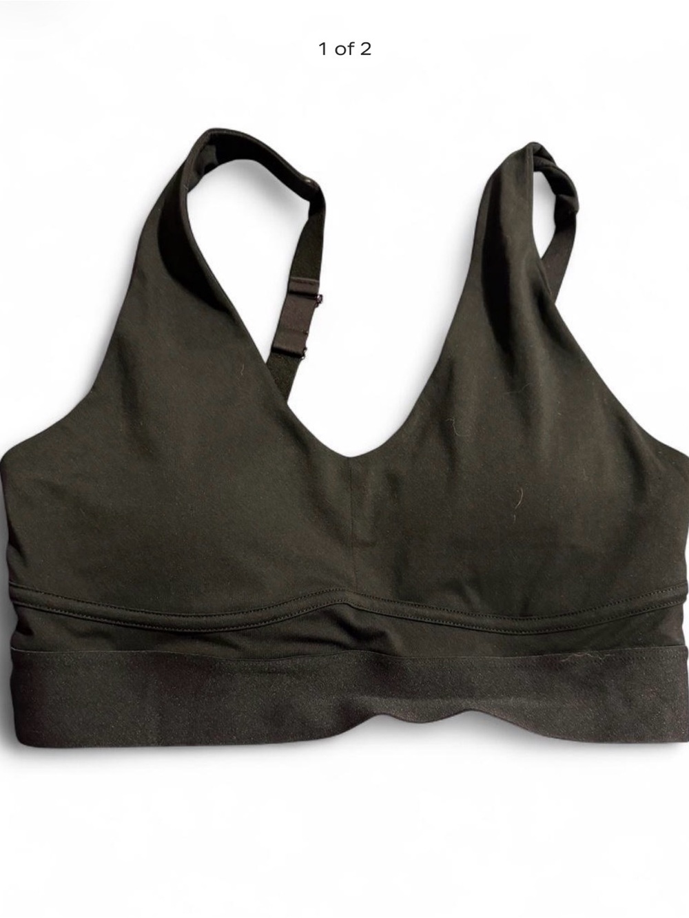 Fabletics Black V-Neck Seamless Bralette